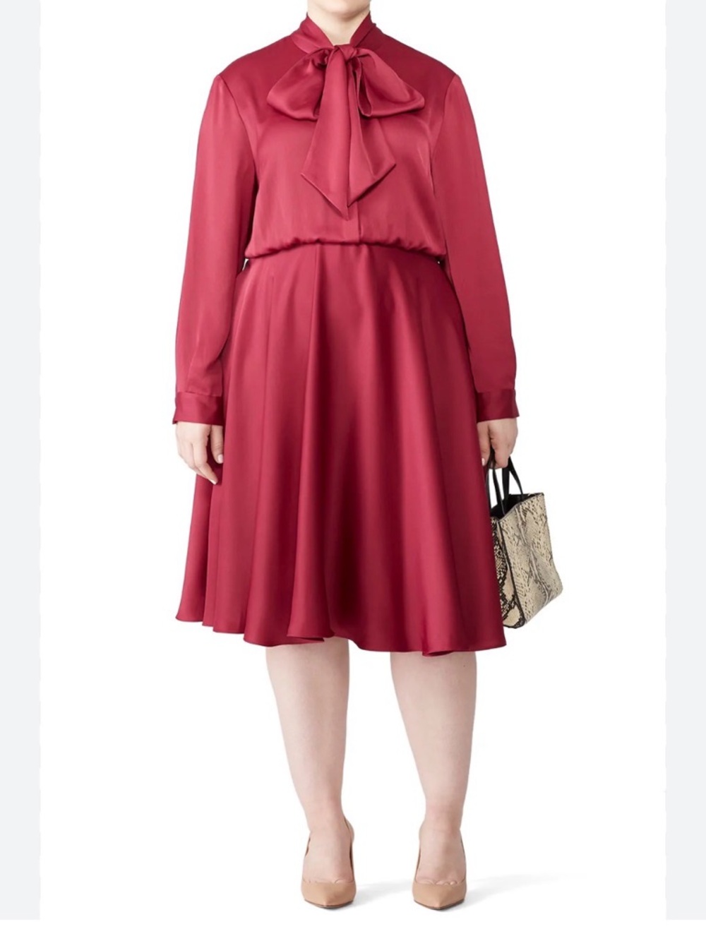 JAYGODFREY Satin Dress in Berry